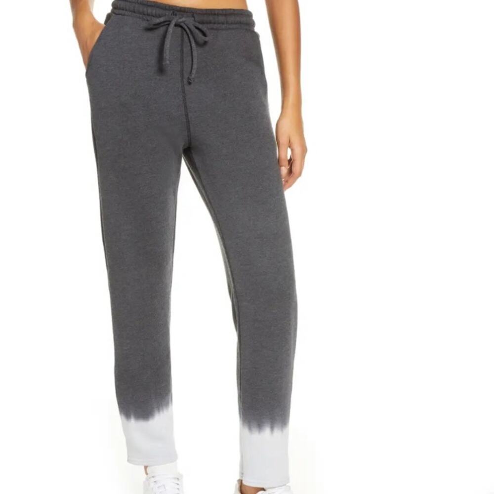 Zella Gray Dip Dye Drawstring Straight Leg Joggers Pants New with tag W-437 Sz M